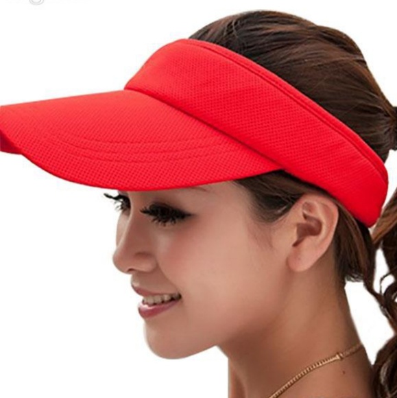 Red Adjustable Sun Visor - Picture 3 of 3